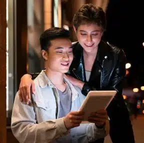 Team using tablet
