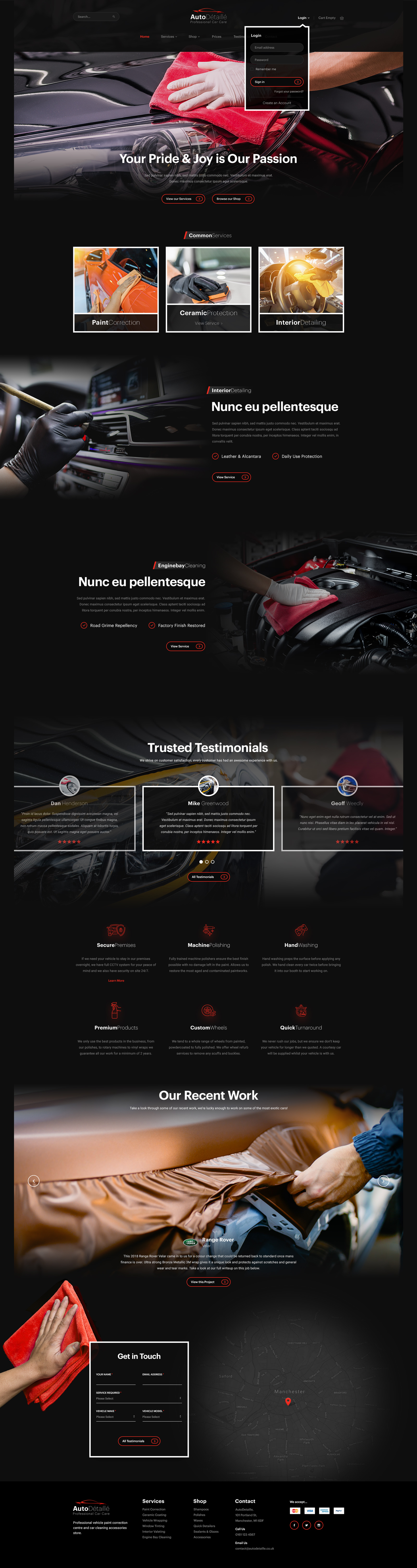 Car Detailing Website